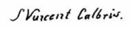 signature de Sophie Vincent-Calbris
