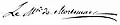 Signature de Victurnien Bonaventurede Mortemart