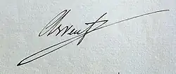 signature de Jean Jacques Nicolas Arveuf-Fransquin