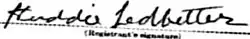signature de Leadbelly