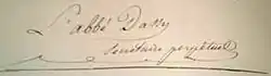 Signature de Louis-Toussaint Dassy