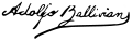 Signature de Adolfo Ballivián