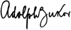 signature d'Adolph Zukor