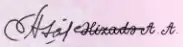signature d'Akif Alizade