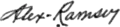 Signature de Alexander Ramsey