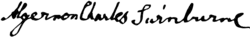 signature d'Algernon Swinburne