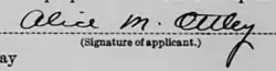 signature d'Alice Maria Ottley