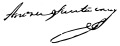 Signature de Andrès de Santa Cruz
