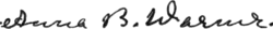 signature d'Anna Bartlett Warner