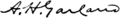 Signature de Augustus Hill Garland