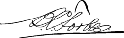 signature de Bertie Charles Forbes