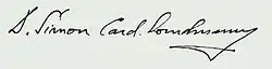 Signature de Duraisamy Simon Lourdusamy