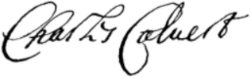 signature de Charles Calvert (3e baron Baltimore)