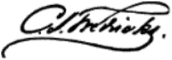 signature de Charles D. Fredricks