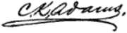 signature de Charles Kendall Adams