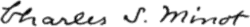 signature de Charles Sedgwick Minot