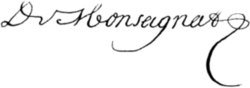 signature de Charles de Monseignat
