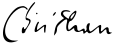 Signature de Christian IIIChristian 3 af Danmark Christian III av Danmark og Norge