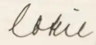 signature de Cokie Roberts