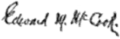 Signature de Edward McCook