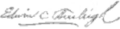 Signature de Edwin C. Burleigh