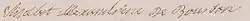 Signature de Élisabeth-Alexandrine de Bourbon-Condé