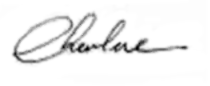 Signature de Charlene Wittstock