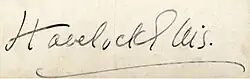 signature de Havelock Ellis