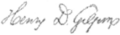 Signature de Henry D. Gilpin