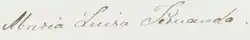 Signature de Louise-Fernande de Bourbon