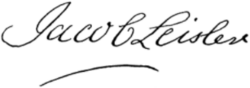signature de Jacob Leisler