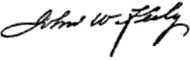 signature de John Ernst Worrell Keely