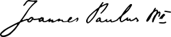Signature de Jean-Paul II Saint catholique