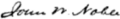 Signature de John Willock Noble