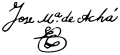 Signature de José María de Achá