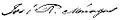 Signature de José Ruperto Monagas