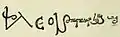 Signature de Léon&nbsp;II