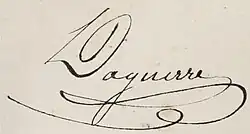 signature de Louis Daguerre