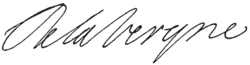 signature de Madame de La Fayette