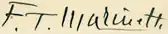 signature de Filippo Tommaso Marinetti
