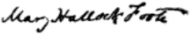signature de Mary Hallock Foote