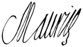 Signature de Maurice de Nassau