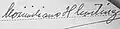 Signature de Maximiliano Hernández Martínez
