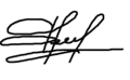 Signature de Mikhaïl Michoustine(ru) Михаил Мишустин