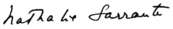 signature de Nathalie Sarraute