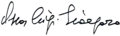 Signature de Oscar Luigi Scalfaro
