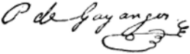 signature de Pascual de Gayangos y Arce