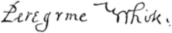 signature de Peregrine White