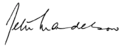 Signature de Peter Mandelson