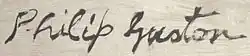 signature de Philip Guston